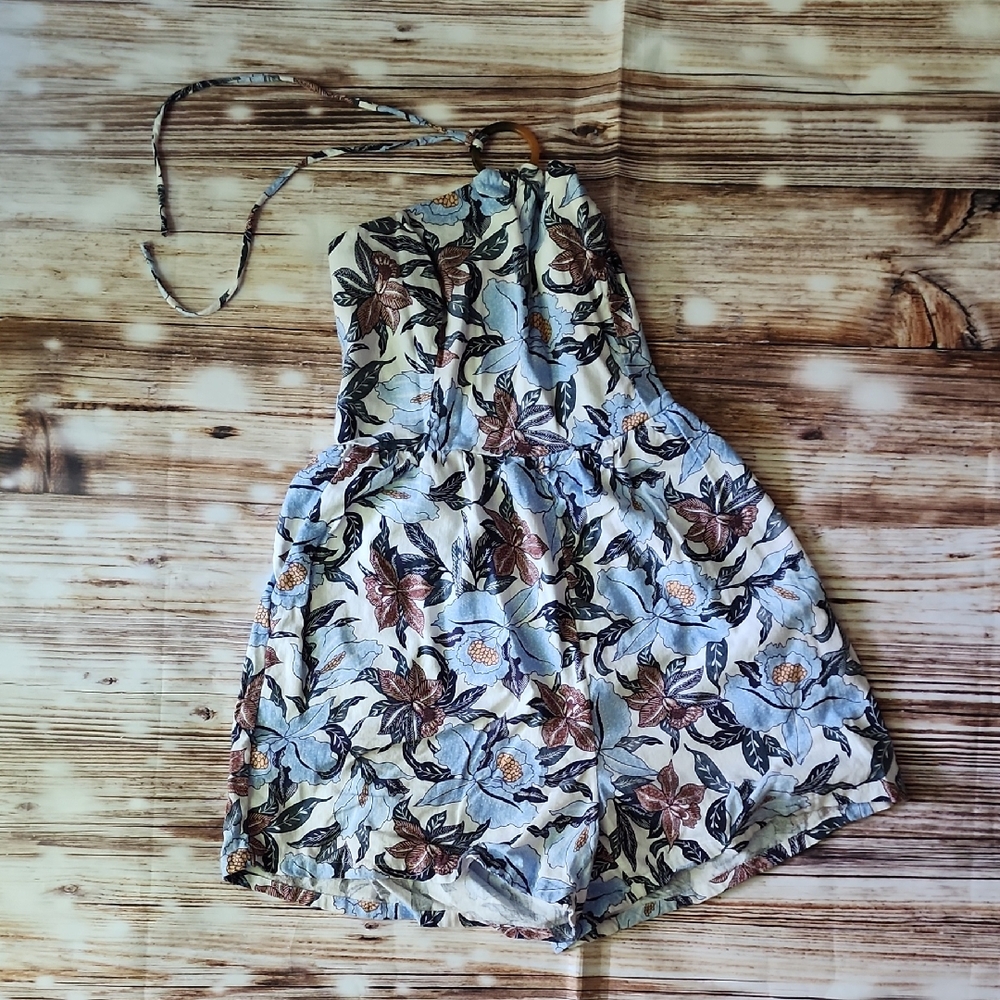 Old Navy Floral Print Halter Romper